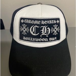 new chrome hearts trucker hat black/white